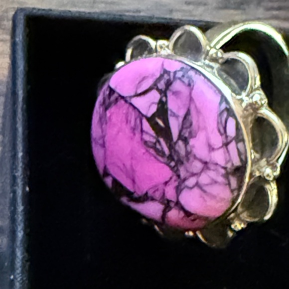 Pink Turquoise Statement Ring - Picture 5 of 5